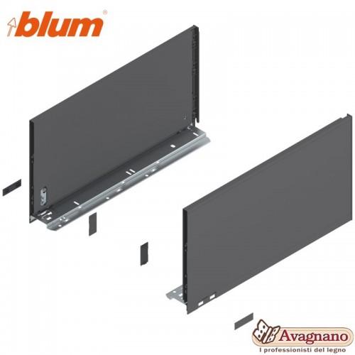 BLUM LEGRABOX SPONDINE GRIGIO ORIONE ALTEZZA F (241 mm), 500 mm