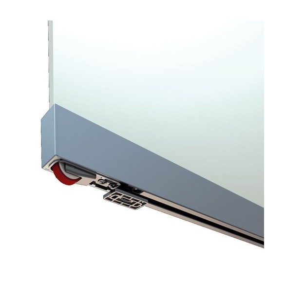 SISTEMA INVISIBILE MAGIC 2 VETRO 1100 mm10 NERO TERNO PER PORTE SCORREVOLI IN VETRO