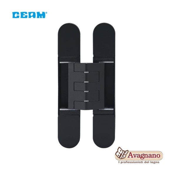 CERNIERA A SCOMPARSA PER PORTE CEAM 1431 3D NERO OPACO
