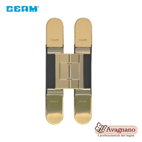 CERNIERA A SCOMPARSA PER PORTE CEAM 1430 3D OTTONE SATINATO