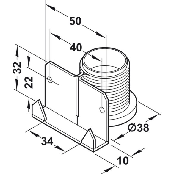 PIEDINO REGOLABILE E LIVELLATORE CON ANGOLARE DI SUPPORTO - CAMAR