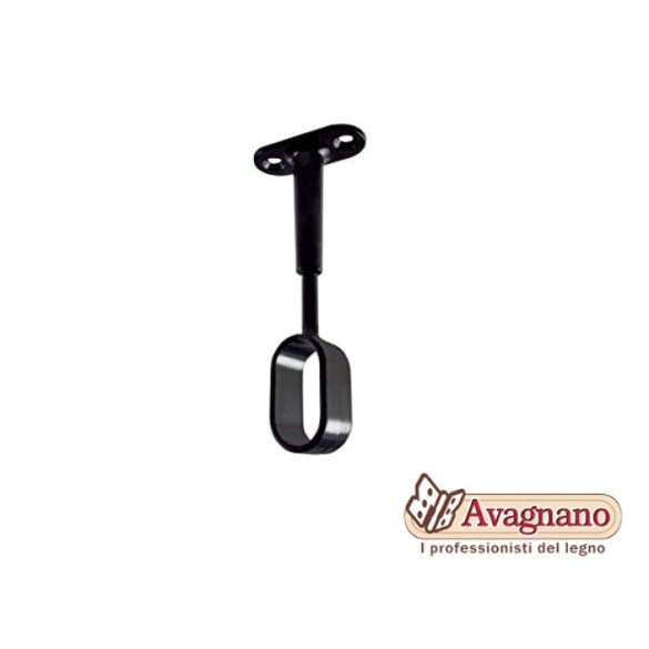 REGGITUBO APERTO PER TUBO OVALE CENTRALE NERO 30x15 mm - MANART