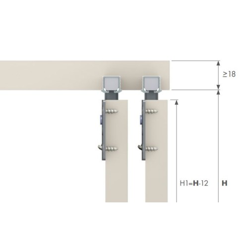 BINARIO PER GUARNITURA SLIDE 40 ANTA...