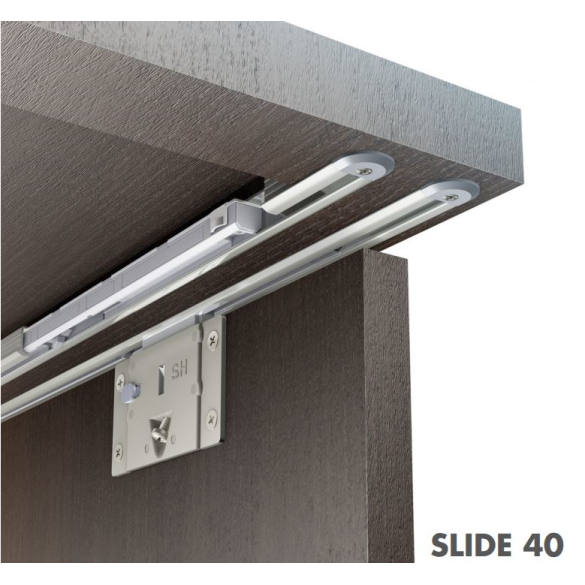 BINARIO PER GUARNITURA SLIDE 40 ANTA SCORREVOLE PER MOBILI AMMORTIZZATO SERVICE