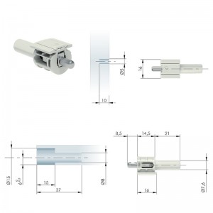 REGGIPIANO "KINTAI" A MOLLA PER MOBILI, PERNO D. 5 MM BIANCO - LIVENZA 2