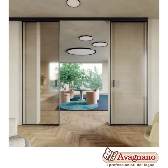 ANTA IN ALLUMINIO SCORREVOLE UNIVERSAL 150X300 cm ARGENTO - TERNO