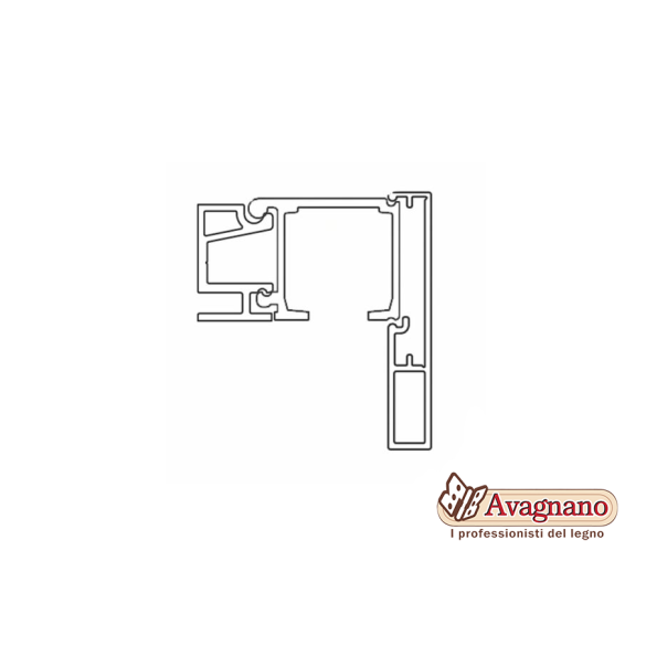 BINARIO PER ANTA IN ALLUMINIO UNIVERSAL NERO 3 METRI - TERNO