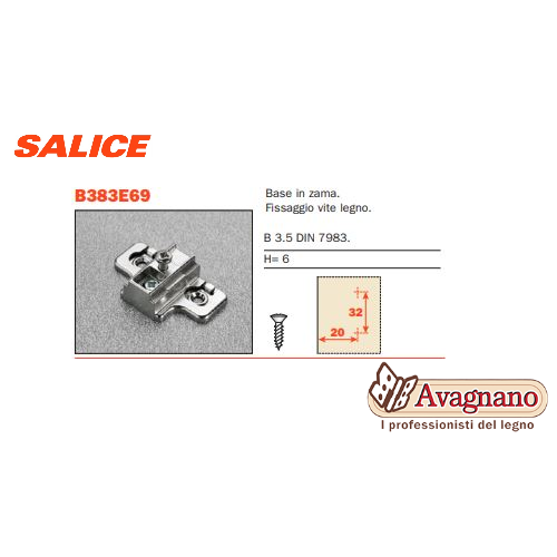 BASETTA SALICE B383E09 H6
