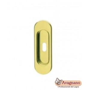 MANIGLIA INCASSO OVALE CON FORO ORO LUCIDO - MARIVA