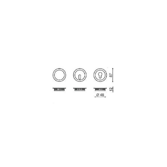 MANIGLIA INCASSO RETTANGOLARE CON FORO ORO LUCIDO - MARIVA