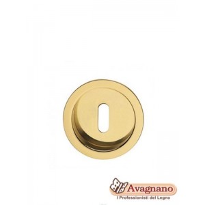 MANIGLIA INCASSO RETTANGOLARE CON FORO ORO LUCIDO - MARIVA