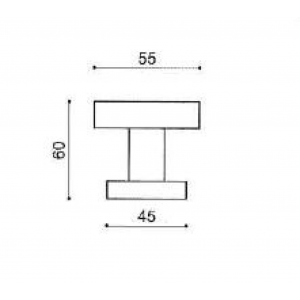 POMOLO CUBO FISSO CROMO SATINATO - MARIVA 2