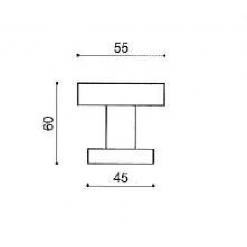 POMOLO CUBO FISSO CROMO SATINATO - MARIVA