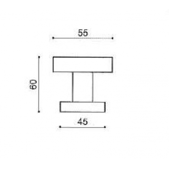 POMOLO CUBO FISSO CROMO SATINATO - MARIVA