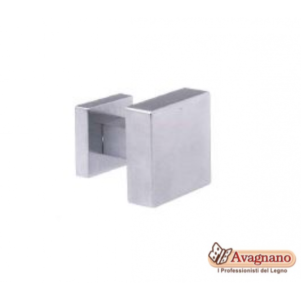 POMOLO CUBO FISSO CROMO SATINATO - MARIVA