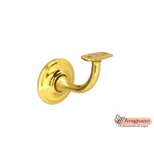 SUPPORTO PER CORRIMANO TONDO PIANO ORO LUCIDO - MARIVA