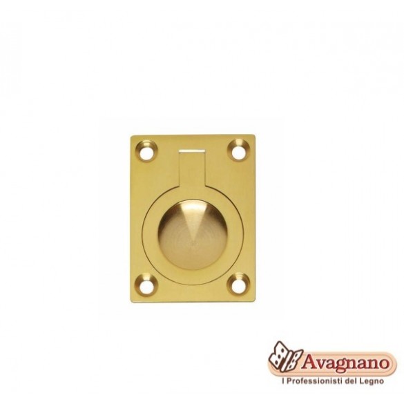 MANIGLIA AD INCASSO CON ANELLO ORO LUCIDO - MARIVA