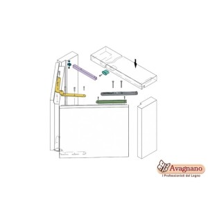 KIT PORTA A LIBRO A BATTENTE PORTATA 50 KG AMBIDESTRO - KOBLENZ