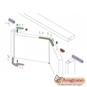 KIT PORTA A LIBRO A BATTENTE PORTATA 50 KG AMBIDESTRO - KOBLENZ