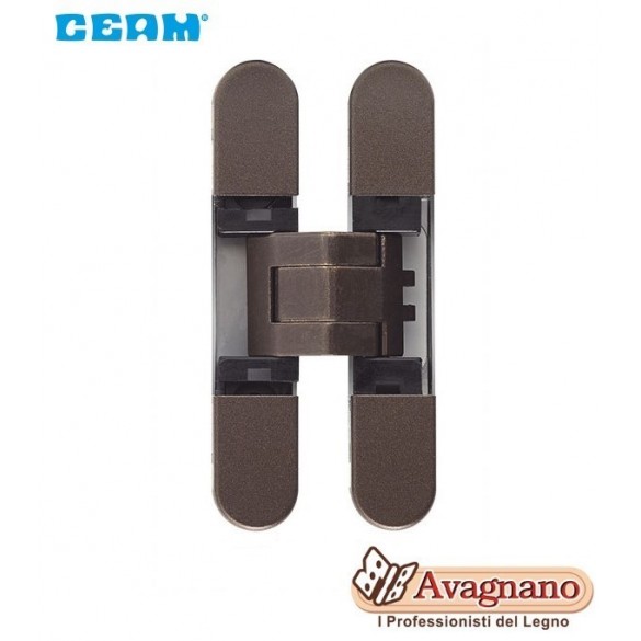 CERNIERA A SCOMPARSA PER MOBILI CEAM 929 REGOLAZIONE 3D BRONZO
