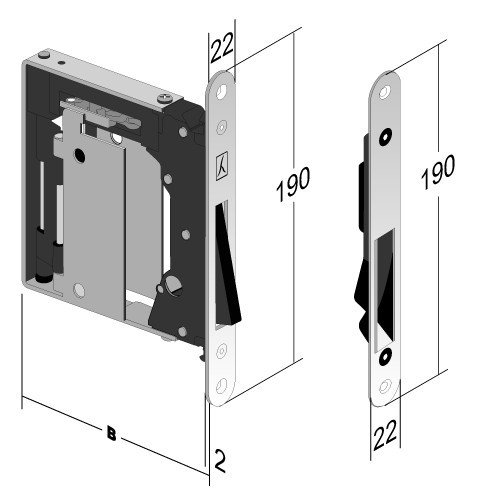 SERRATURA MAGNETICA B-MAG - BONAITI