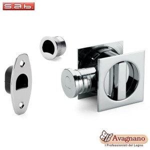 KIT MANIGLIA INCASSO TONDO CROMO SATINATO