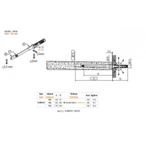 REGGIMENSOLA A SCOMPARSA REGOLABILE 3D 120 MM - O.M.M. 2