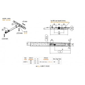 REGGIMENSOLA A SCOMPARSA CON PIASTRA REGOLABILE 3D 120 MM - O.M.M. 2