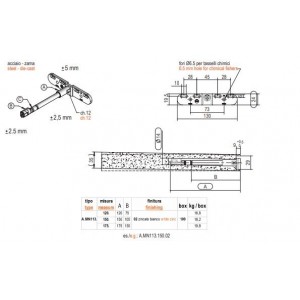 REGGIMENSOLA A SCOMPARSA CON PIASTRA REGOLABILE 3D 120 MM - O.M.M. 2