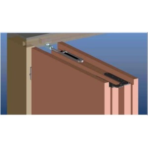 KIT PORTA A LIBRO NIBBIO 50 KG CON BINARIO ARGENTO - SLIDING 2