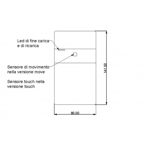 FARETTO S10L TECH RICARICABILE SENSORE MOVIMENTO - GIESSE TECH