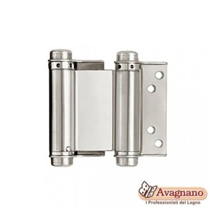 COPPIA DI CERNIERA A MOLLA DOPPIA AZIONE NICHELATA - IBFM 2
