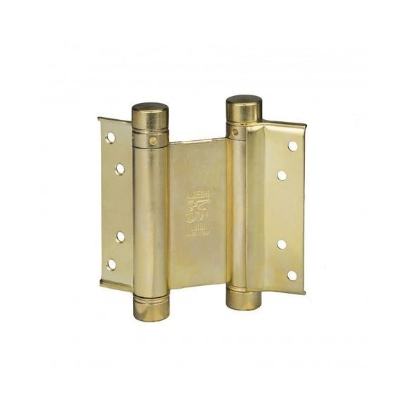 COPPIA DI CERNIERA A MOLLA DOPPIA AZIONE 29/75 OTTONATA - IBFM