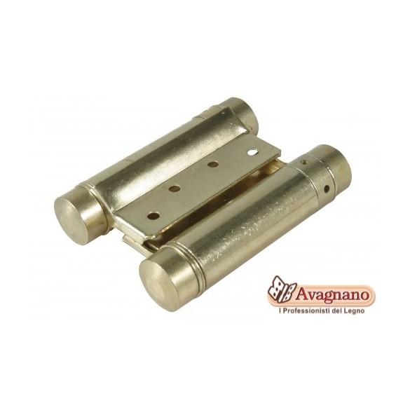 COPPIA DI CERNIERA A MOLLA DOPPIA AZIONE 29/75 OTTONATA - IBFM