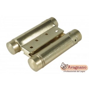COPPIA DI CERNIERA A MOLLA DOPPIA AZIONE 29/75 OTTONATA - IBFM