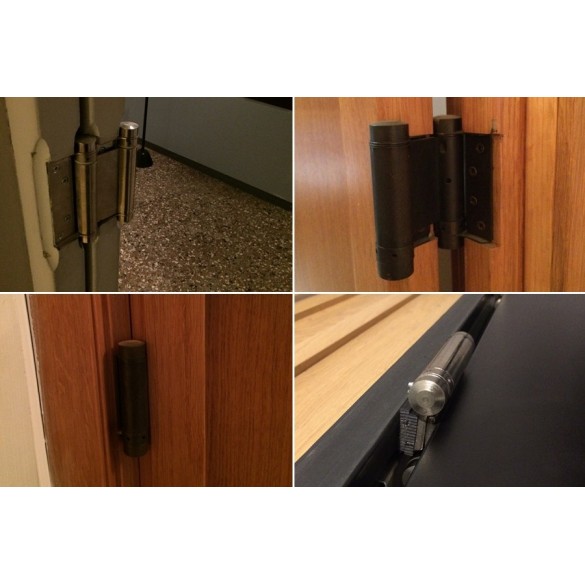 COPPIA DI CERNIERA A MOLLA DOPPIA AZIONE 29/75 OTTONATA - IBFM