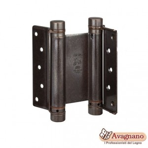 COPPIA DI CERNIERA A MOLLA DOPPIA AZIONE 29/75 BRONZATA - IBFM 2
