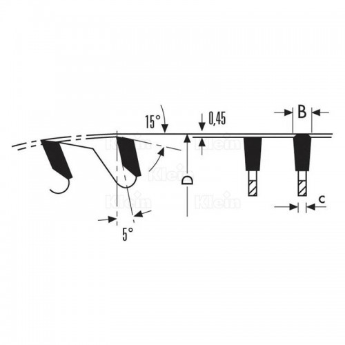 LAMA CIRCOLARE HW PER ALLUMINIO D.250mm - LA250.08030 - KLEIN