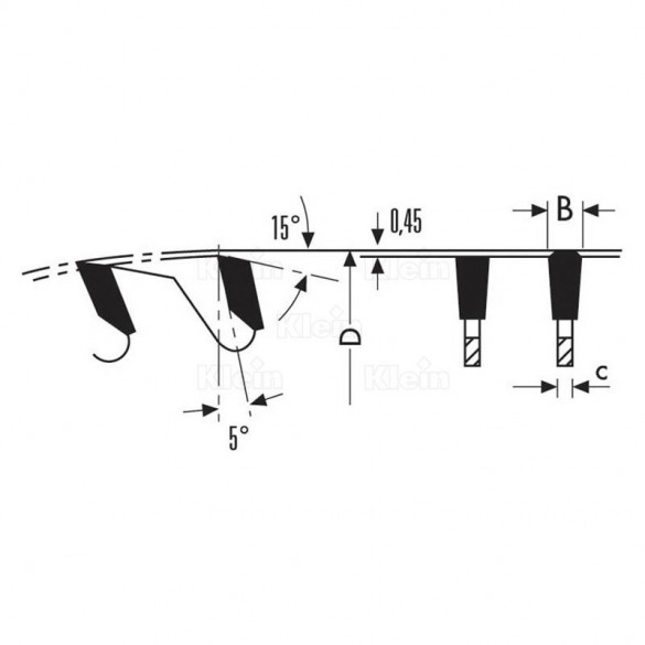 LAMA CIRCOLARE HW PER ALLUMINIO D.250mm - LA250.08030 - KLEIN