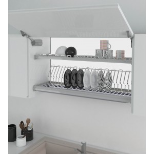 SCOLAPIATTI A TELAIO 90 CM INOX 716/90 - INOXA 2