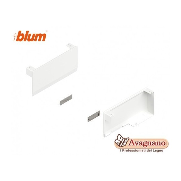 BLUM AVENTOS HK per anta a ribalta standard, Set placchette di copertura, destro+sinistro BIANCO