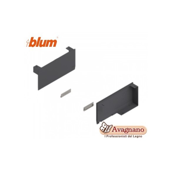 BLUM AVENTOS HK per anta a ribalta standard, Set placchette di copertura, destro+sinistro GRIGIO