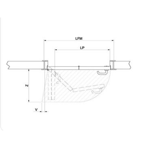 KIT PORTA LIBRO COMPACK LIVING 90° PER FORO MURO 900mm DX - CELEGON