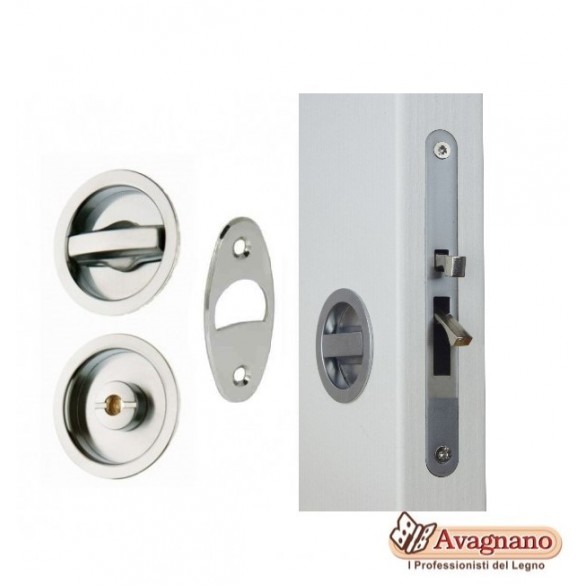 KIT INCASSO PORTE SCORREVOLI CROMO SATINATO - MARIVA