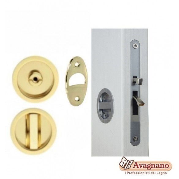 KIT INCASSO PORTE SCORREVOLI CROMO SATINATO - MARIVA