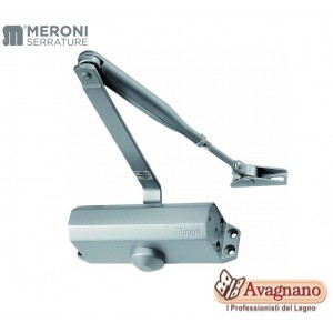 CHIUDIPORTA AEREO DC110 SILVER EN3 BRACCIO STANDARD CON FERMO - MERONI
