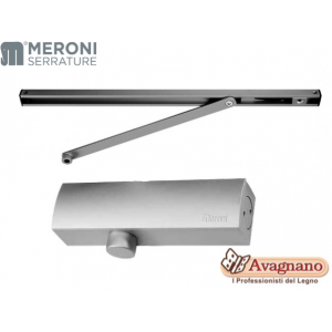CHIUDIPORTA AEREO DC110 SILVER EN3 BRACCIO STANDARD CON FERMO - MERONI