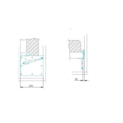 MECCANISMO A PISTONI PER LETTO RIBALTABILE AUTOTRASPORTANTE MLA 400 - GILARDI