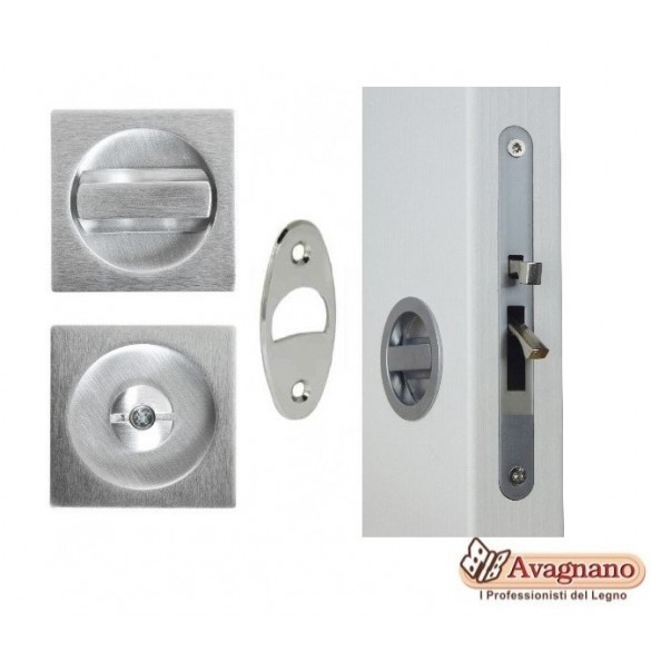 KIT INCASSO PORTE SCORREVOLI CROMO SATINATO - MARIVA