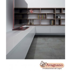 SISTEMA SCORREVOLE PER ANTE ALLINEATE SWITCH 2 ANTE LARGEZZA 900 MM NERO PER PORTE SCORREVOLI DI MOBILI - TERNO